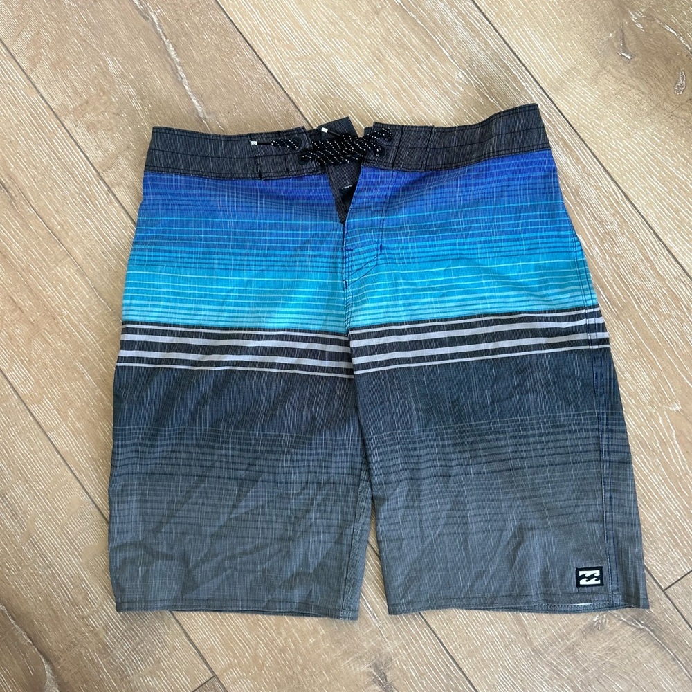 Billabong Big Boys Blue and Black Boardshorts
